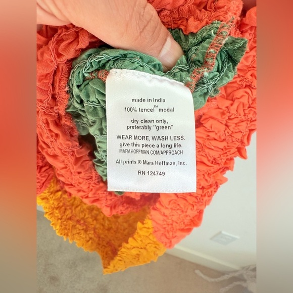 Mara Hoffman multicolor colorblock sleeveless Laura popcorn mini dress XS Rare - Picture 11 of 11